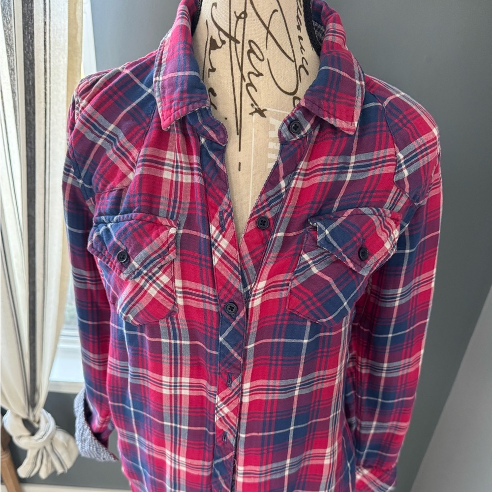 Rails Size Small Button Down Flannel Pattern Supe… - image 2